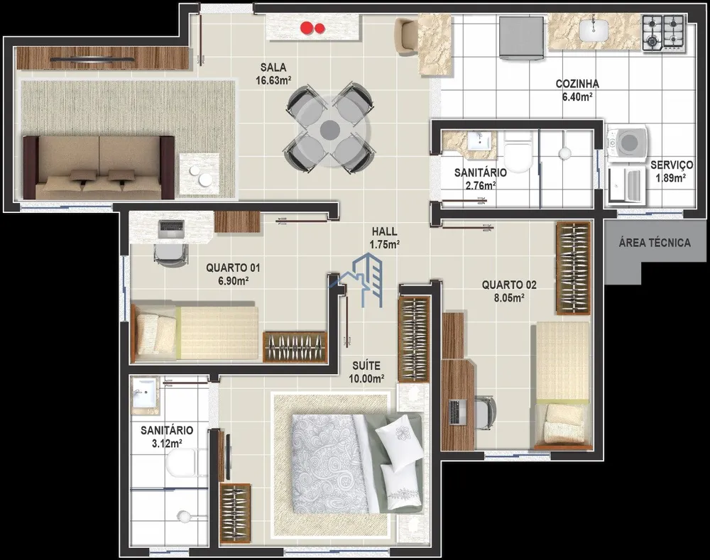 Apartamento, 3 quartos, 65 m² - Foto 6