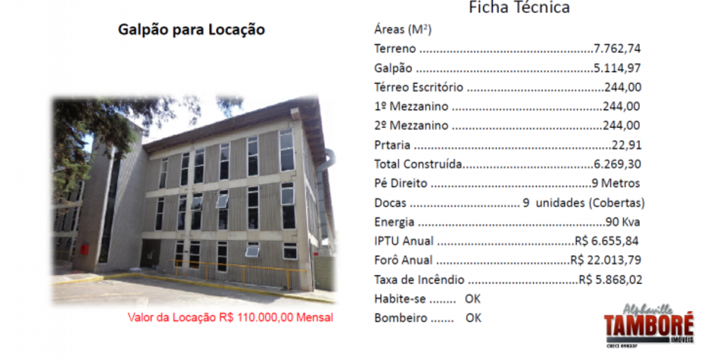 Depósito-Galpão-Armazém para alugar, 5115m² - Foto 1