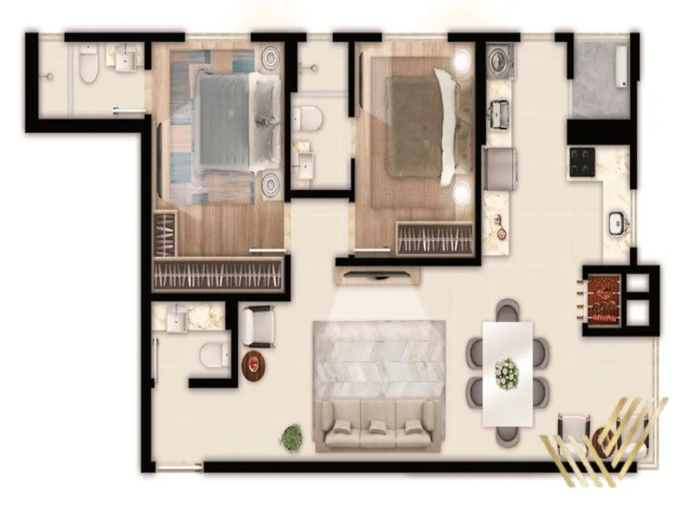 Apartamento, 2 quartos, 88 m² - Foto 2