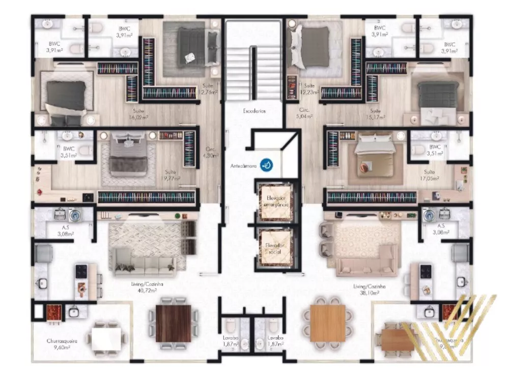 Apartamento, 3 quartos, 131 m² - Foto 8