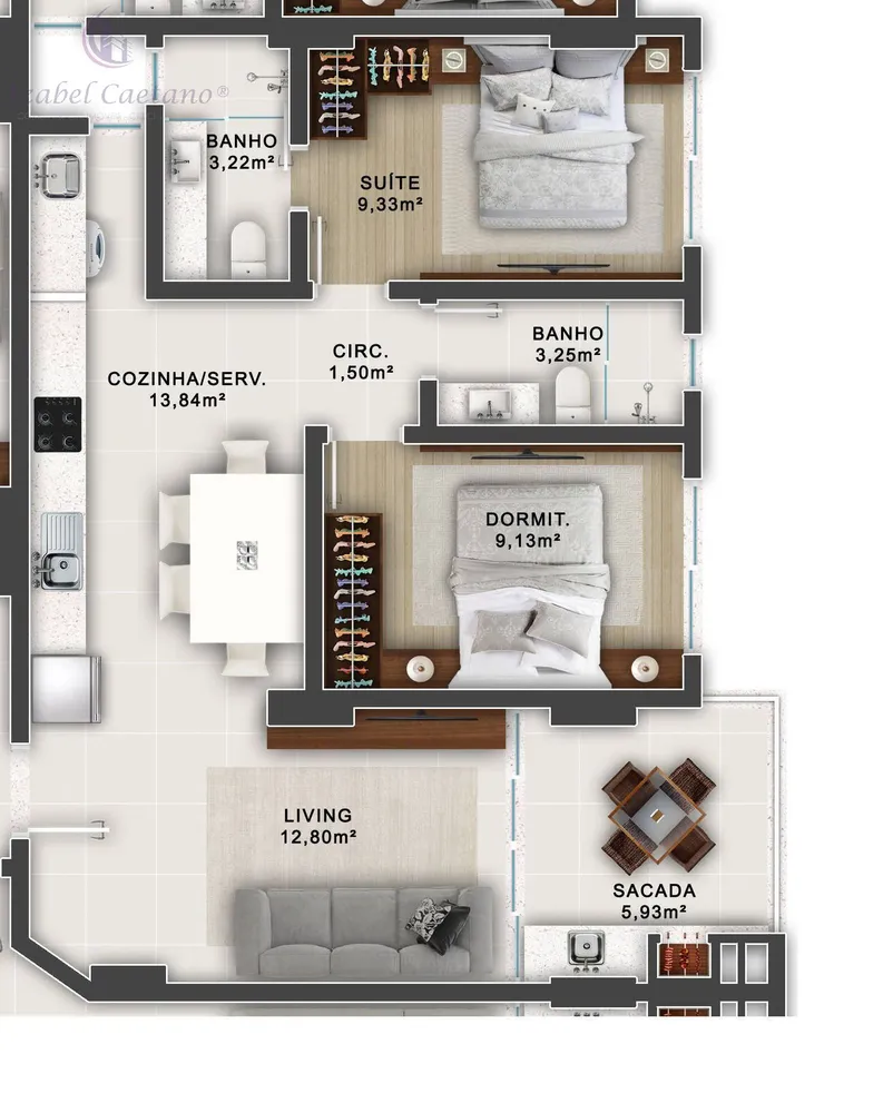 Apartamento, 2 quartos, 69 m² - Foto 8