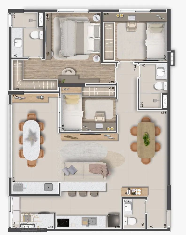 Apartamento, 2 quartos, 73 m² - Foto 6