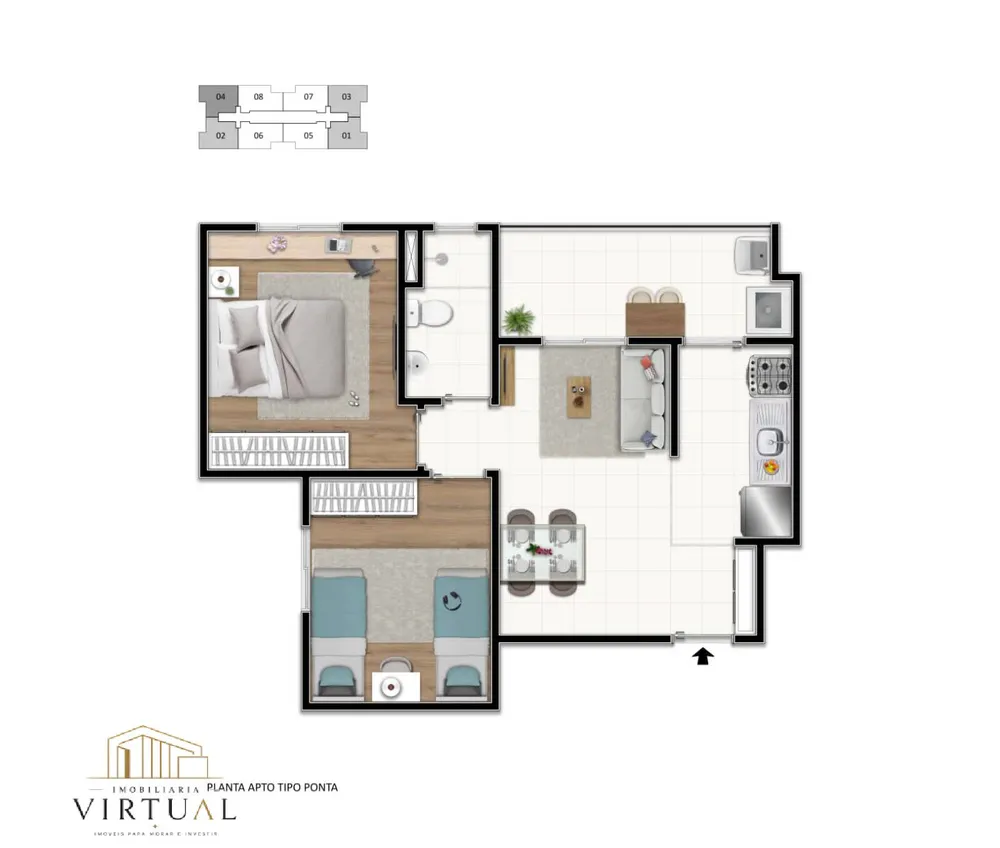 Apartamento, 2 quartos, 49 m² - Foto 7