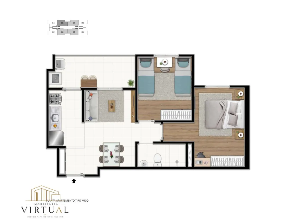 Apartamento, 2 quartos, 49 m² - Foto 8