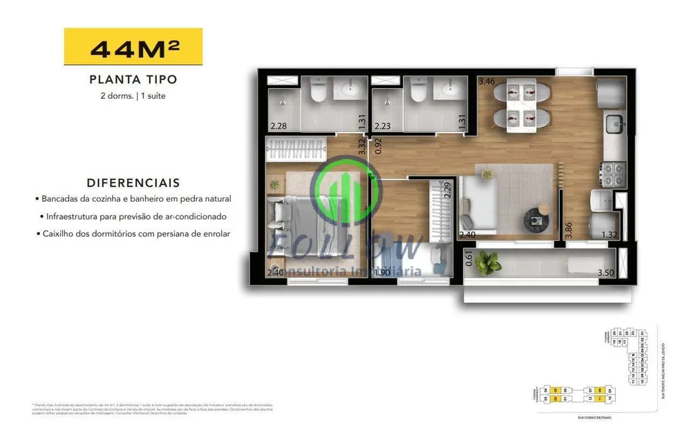 Apartamento, 1 quarto, 25 m² - Foto 9