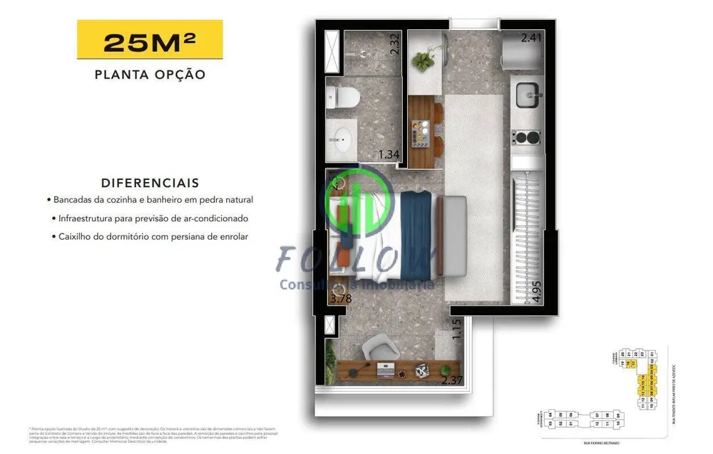 Apartamento, 1 quarto, 25 m² - Foto 7