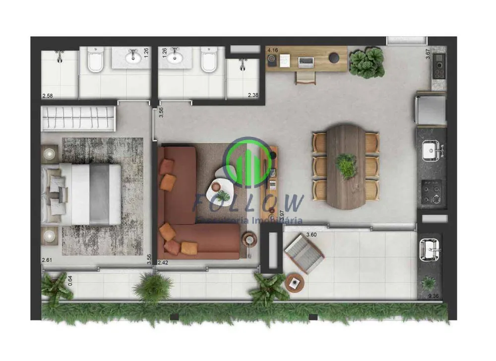 Apartamento, 2 quartos, 131 m² - Foto 11