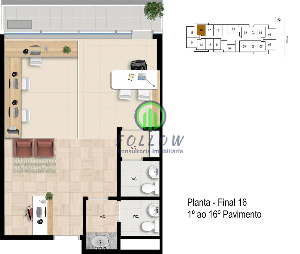 Sala-Conjunto, 42 m² - Foto 10