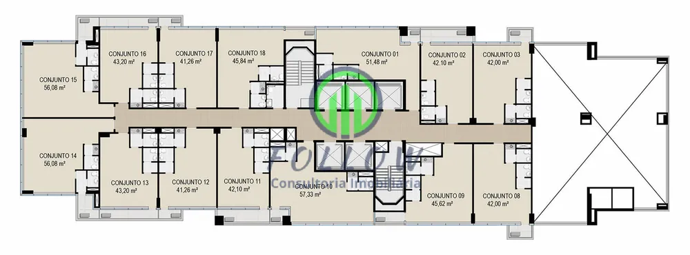 Sala-Conjunto, 42 m² - Foto 12