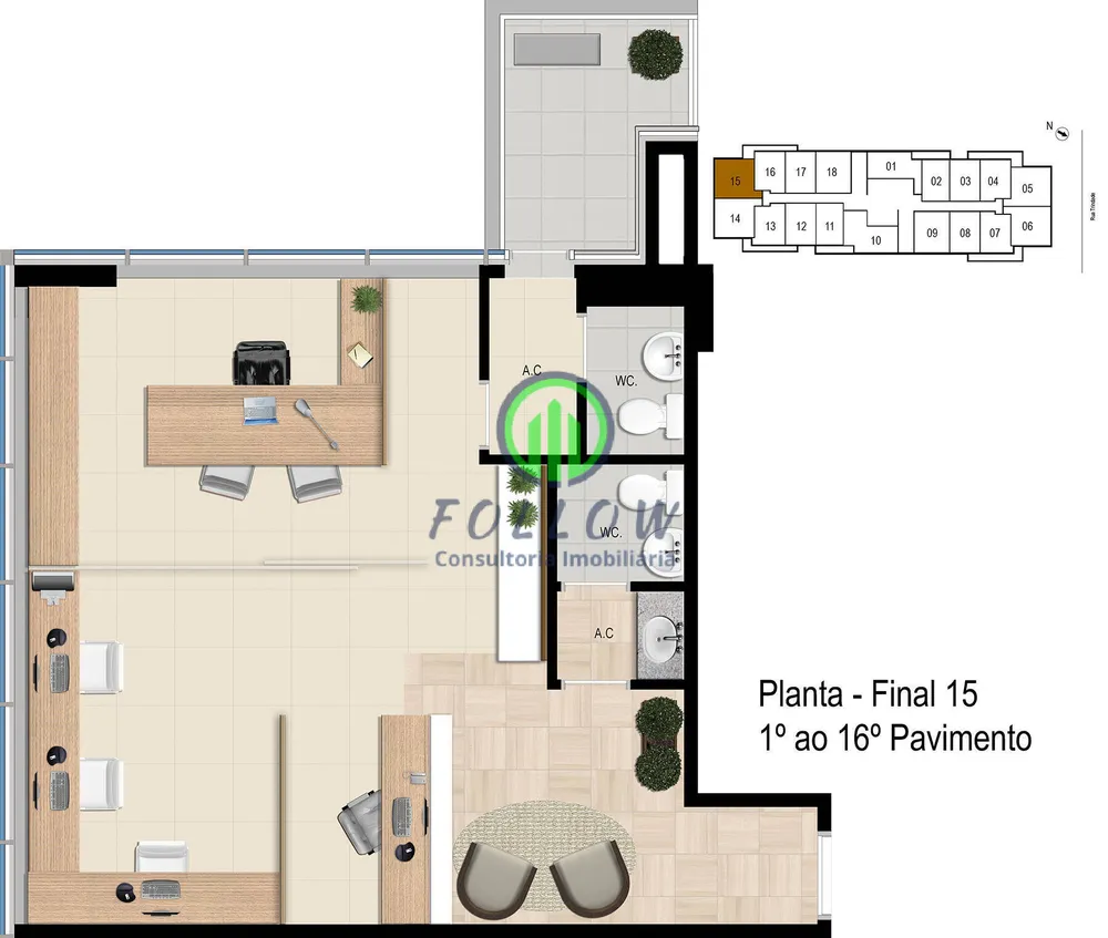 Sala-Conjunto, 42 m² - Foto 6