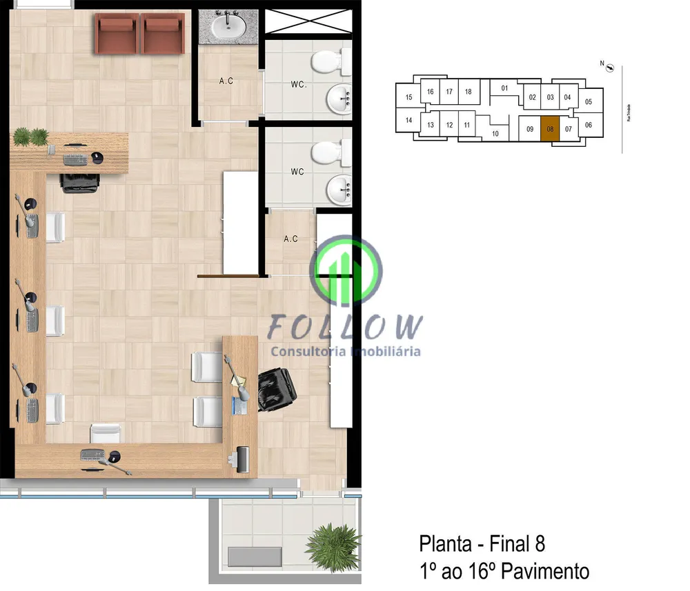 Sala-Conjunto, 42 m² - Foto 7