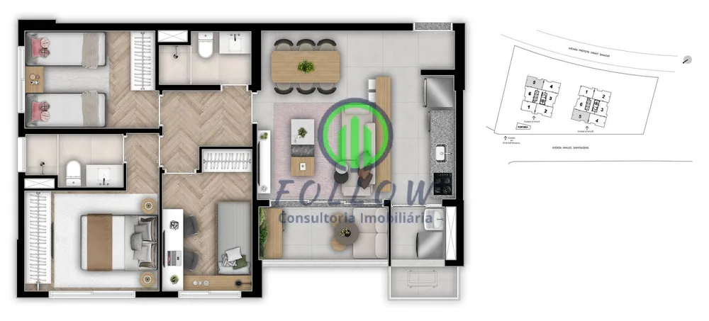 Apartamento, 3 quartos, 73 m² - Foto 12