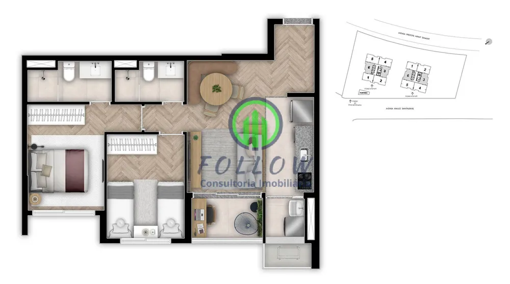 Apartamento, 2 quartos, 61 m² - Foto 12