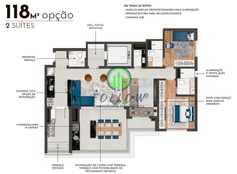 Apartamento, 3 quartos, 136 m² - Foto 6