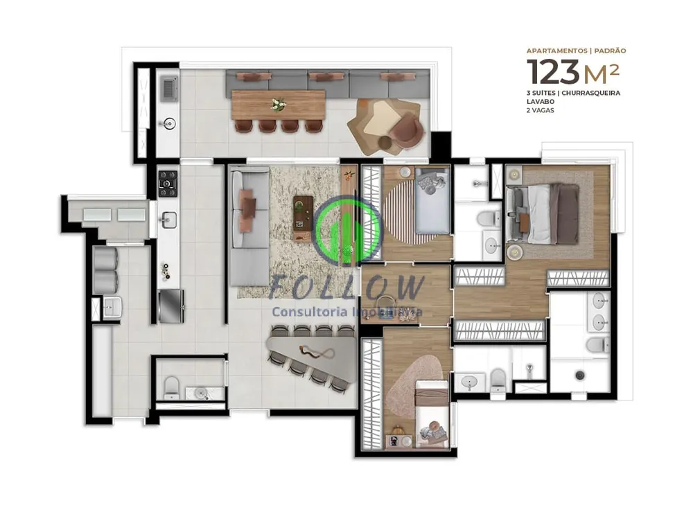 Apartamento, 3 quartos, 123 m² - Foto 16