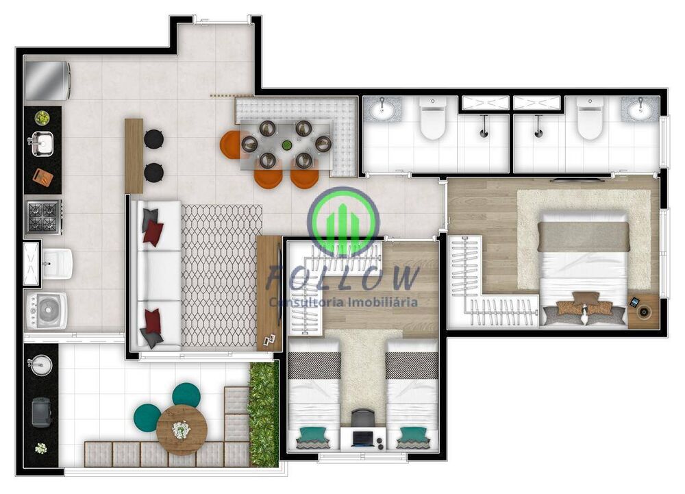 Apartamento, 2 quartos, 57 m² - Foto 12