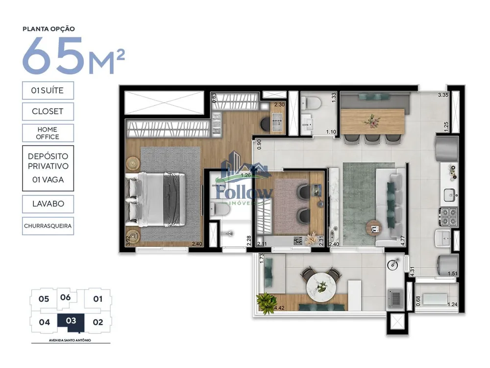 Apartamento, 2 quartos, 65 m² - Foto 11