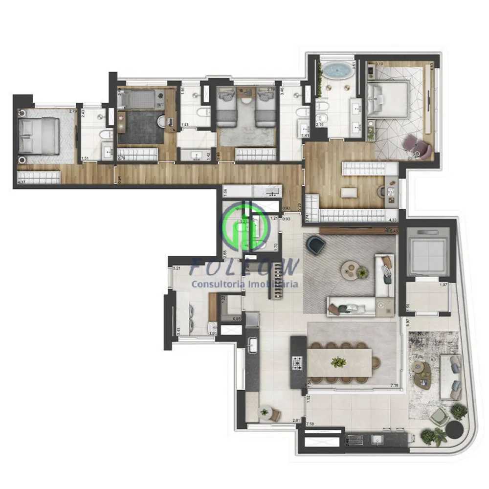 Apartamento, 4 quartos, 239 m² - Foto 5