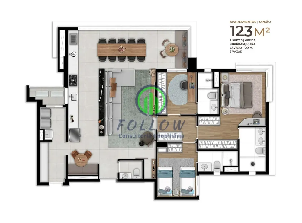 Apartamento, 3 quartos, 123 m² - Foto 12