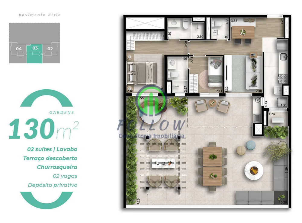 Apartamento, 3 quartos, 152 m² - Foto 12
