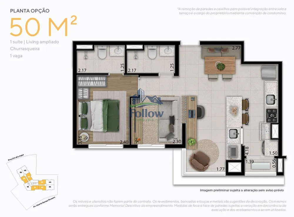 Apartamento, 2 quartos, 50 m² - Foto 11