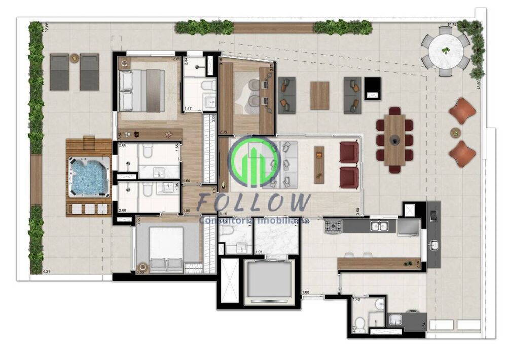 Apartamento, 2 quartos, 138 m² - Foto 3