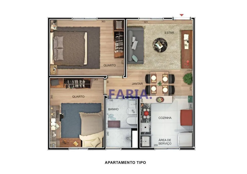 Apartamento, 2 quartos, 47 m² - Foto 1