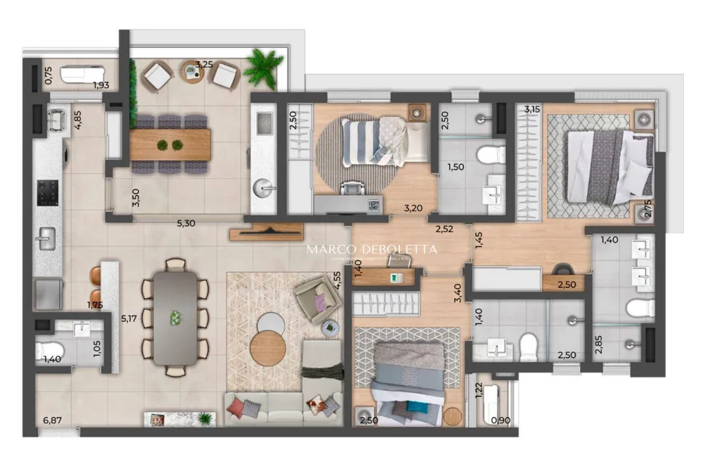Apartamento, 3 quartos, 94 m² - Foto 9