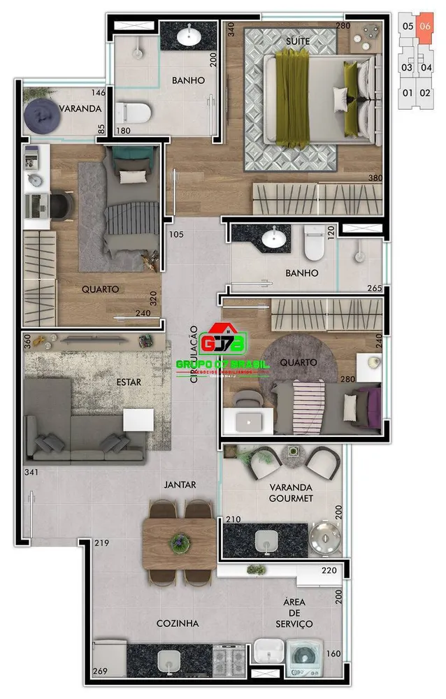 Apartamento, 2 quartos, 57 m² - Foto 3