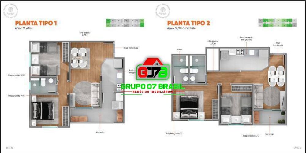 Apartamento, 2 quartos, 52 m² - Foto 3