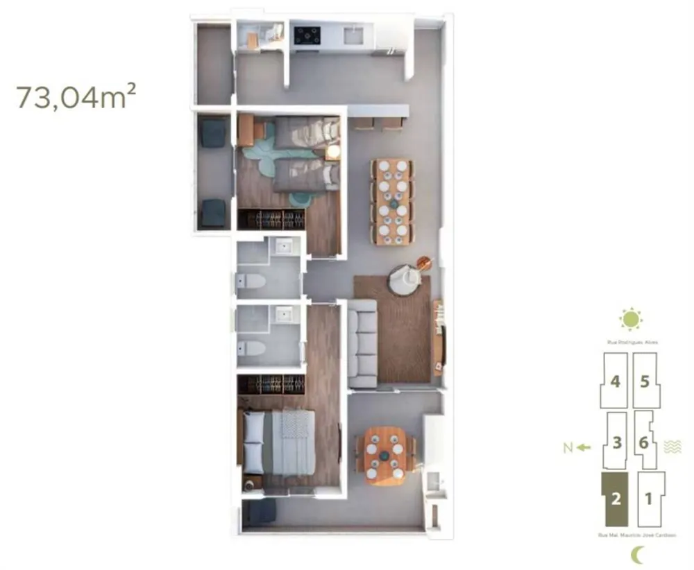 Apartamento, 2 quartos, 73 m² - Foto 7