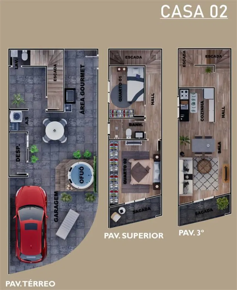 Sobrado, 2 quartos, 90 m² - Foto 3