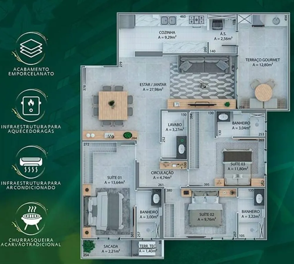Apartamento, 2 quartos, 87 m² - Foto 8