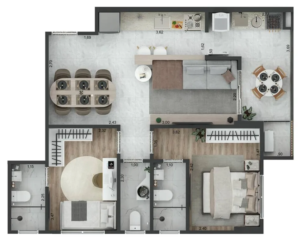 Apartamento, 2 quartos, 64 m² - Foto 4