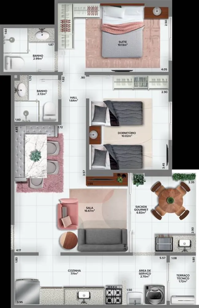 Apartamento, 2 quartos, 93 m² - Foto 7