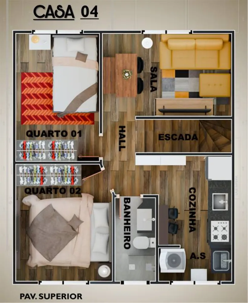 Casa de Condomínio, 2 quartos - Foto 10