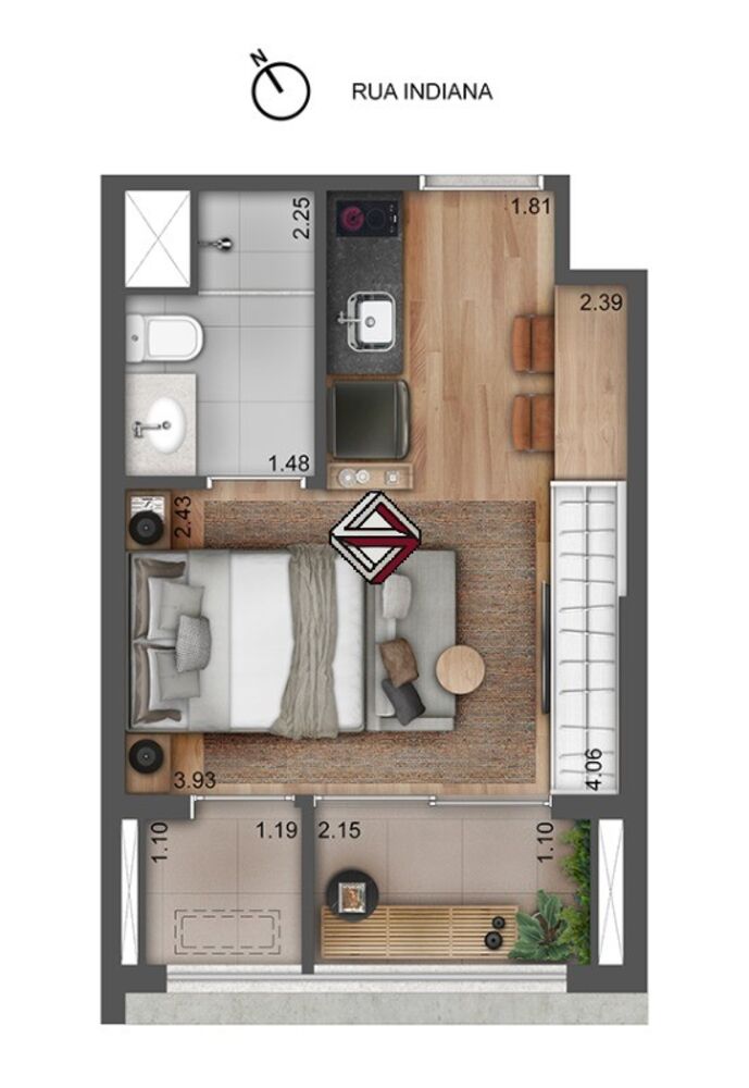 Apartamento, 1 quarto, 26 m² - Foto 4