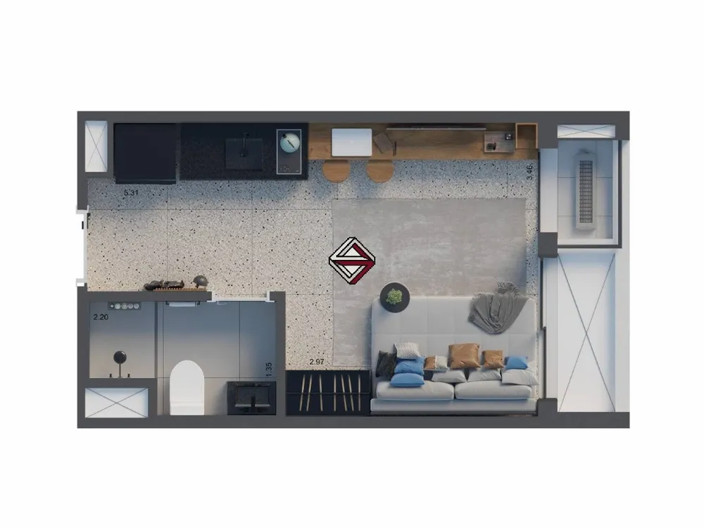 Apartamento, 1 quarto, 21 m² - Foto 10