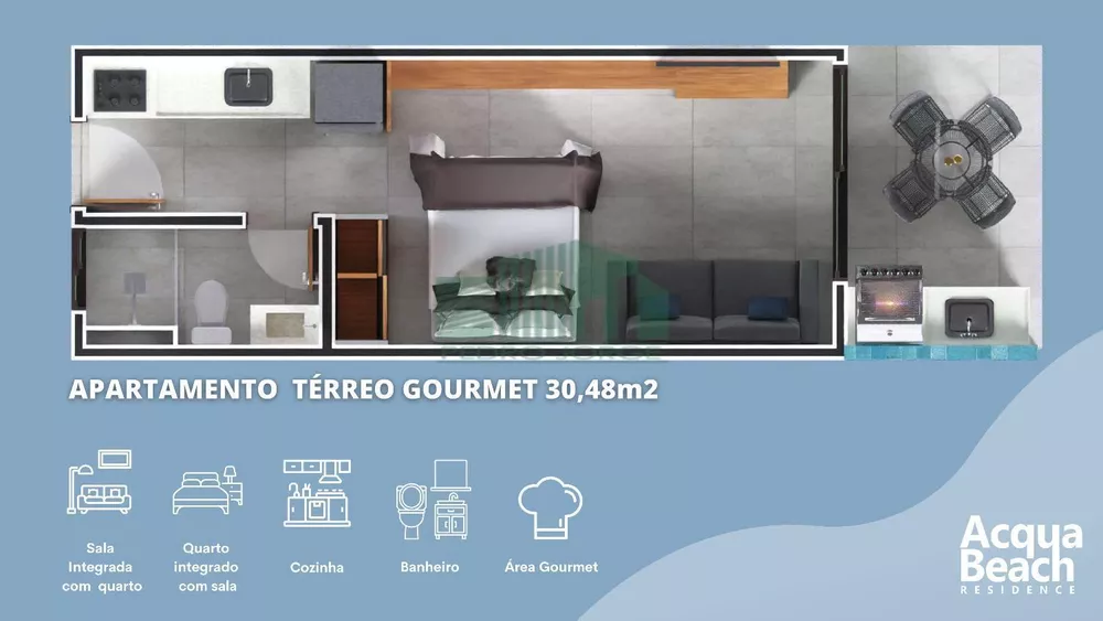 Apartamento à venda com 1 quarto, 24m² - Foto 10