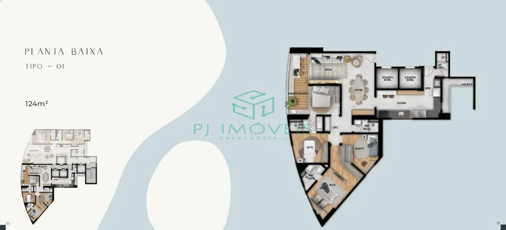 Apartamento, 4 quartos, 123 m² - Foto 1