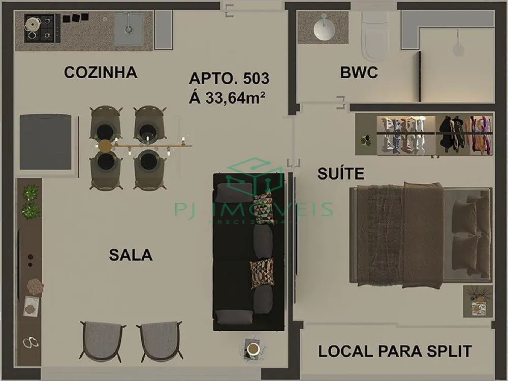Apartamento, 1 quarto, 23 m² - Foto 2