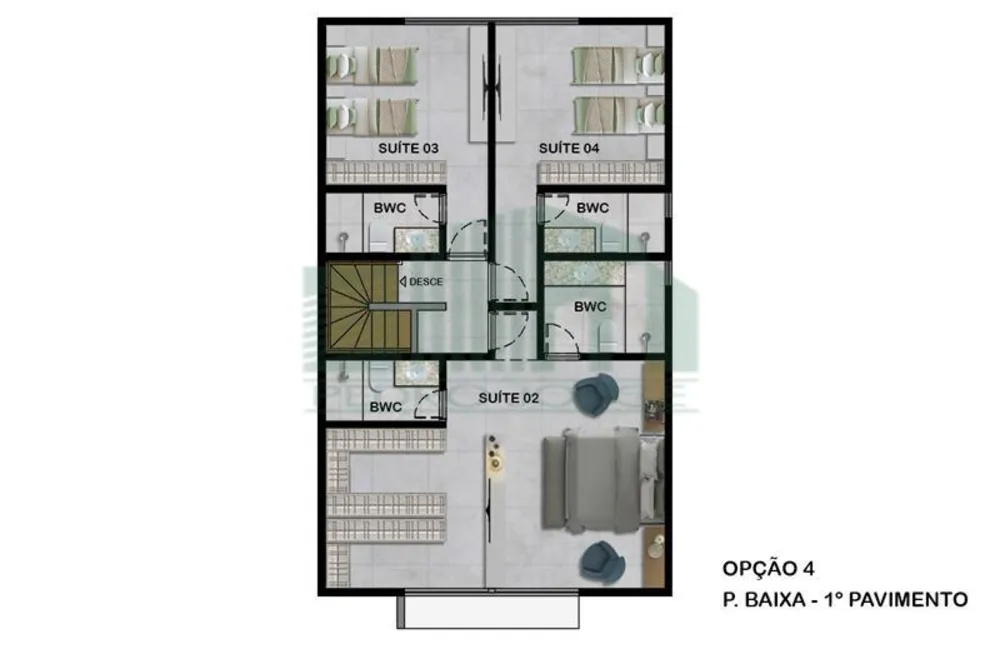 Casa de Condomínio, 4 quartos - Foto 1