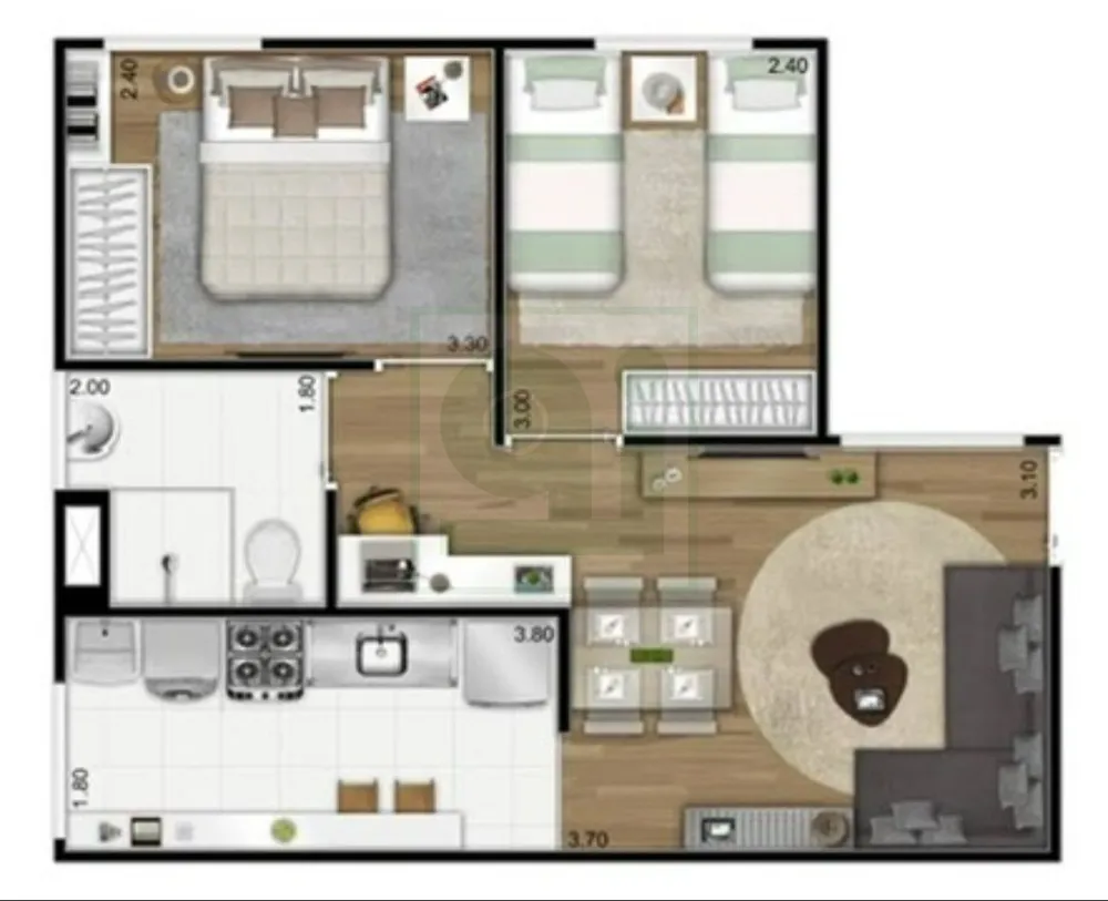 Apartamento, 2 quartos, 45 m² - Foto 15