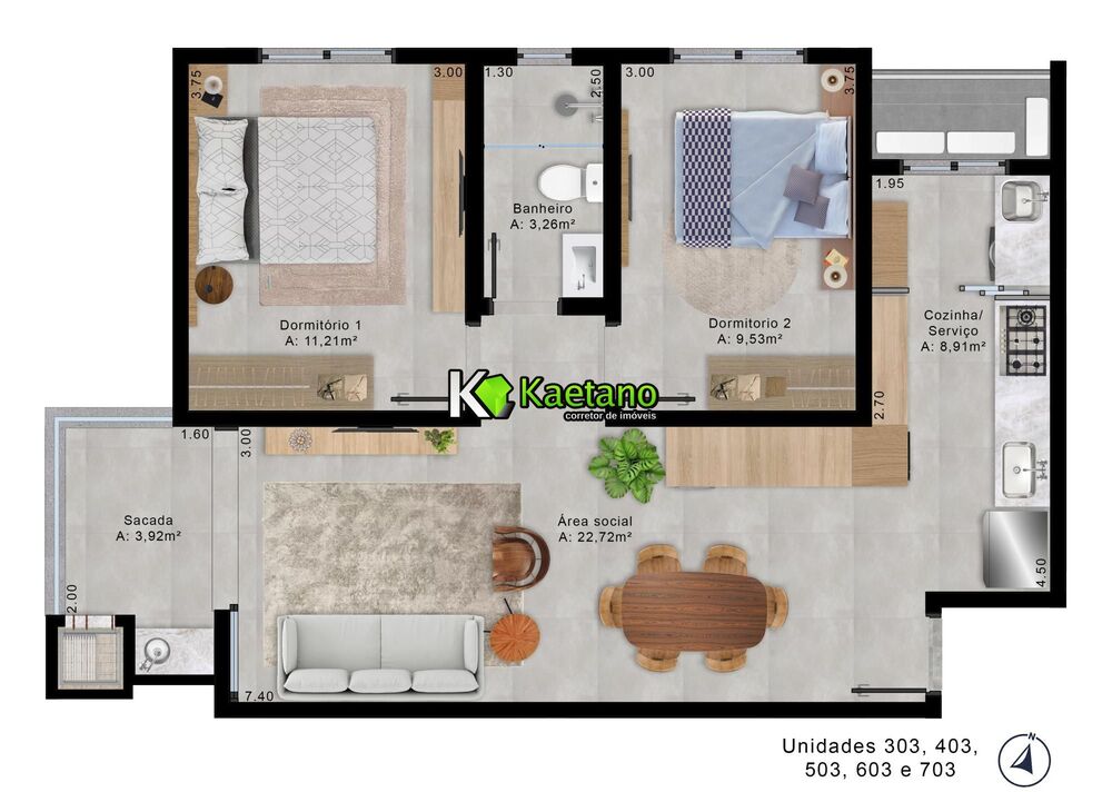 Apartamento, 2 quartos, 68 m² - Foto 13