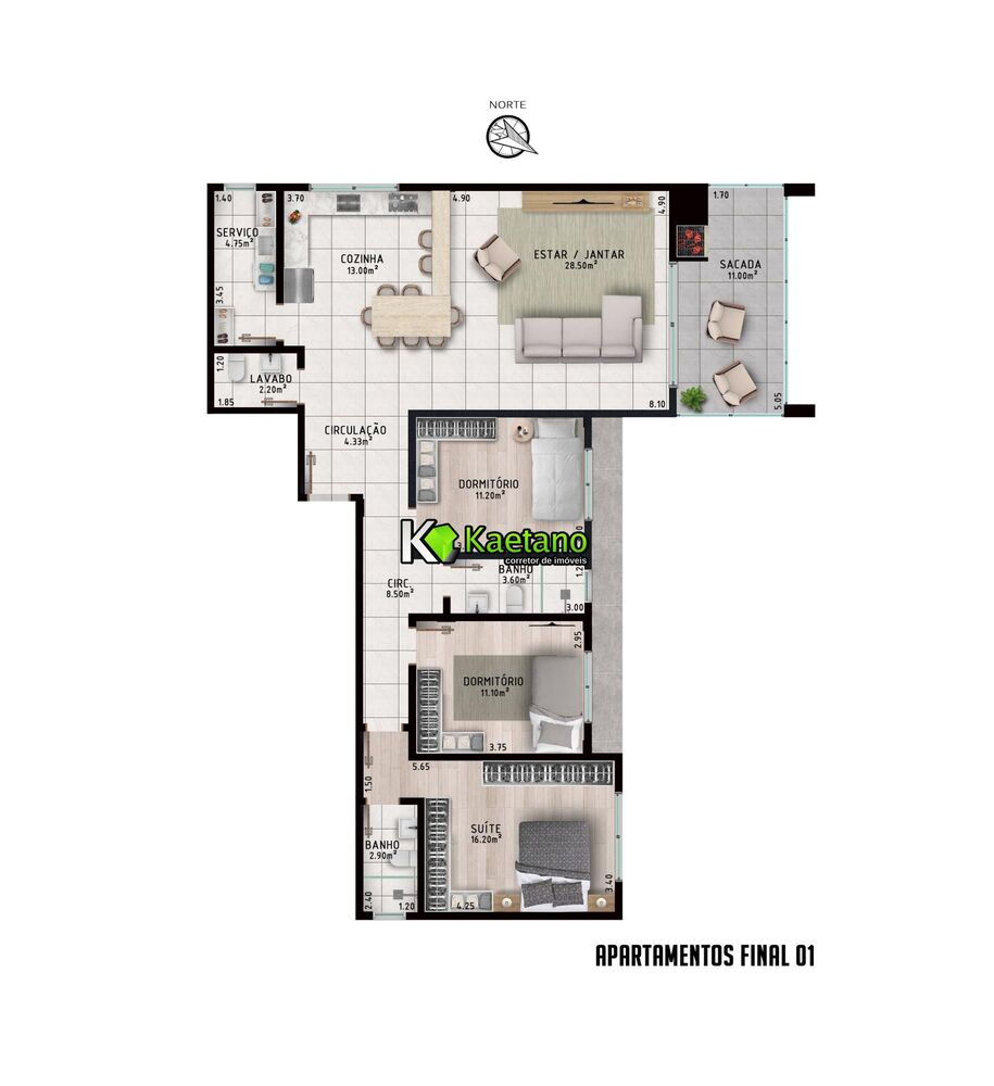 Apartamento, 3 quartos, 131 m² - Foto 4