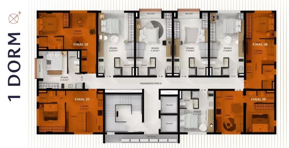 Apartamento, 1 quarto, 34 m² - Foto 4