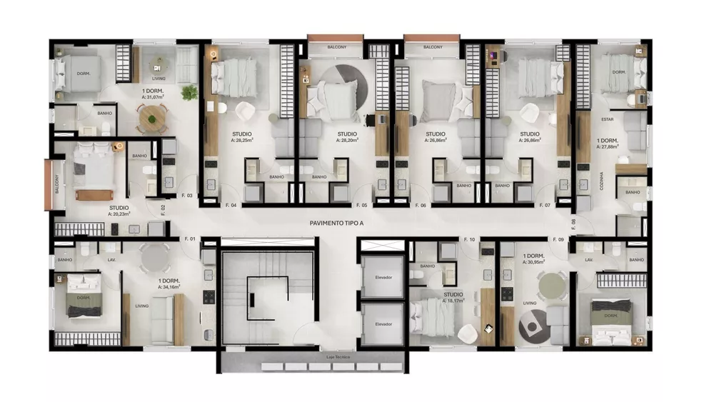 Apartamento, 1 quarto, 34 m² - Foto 10