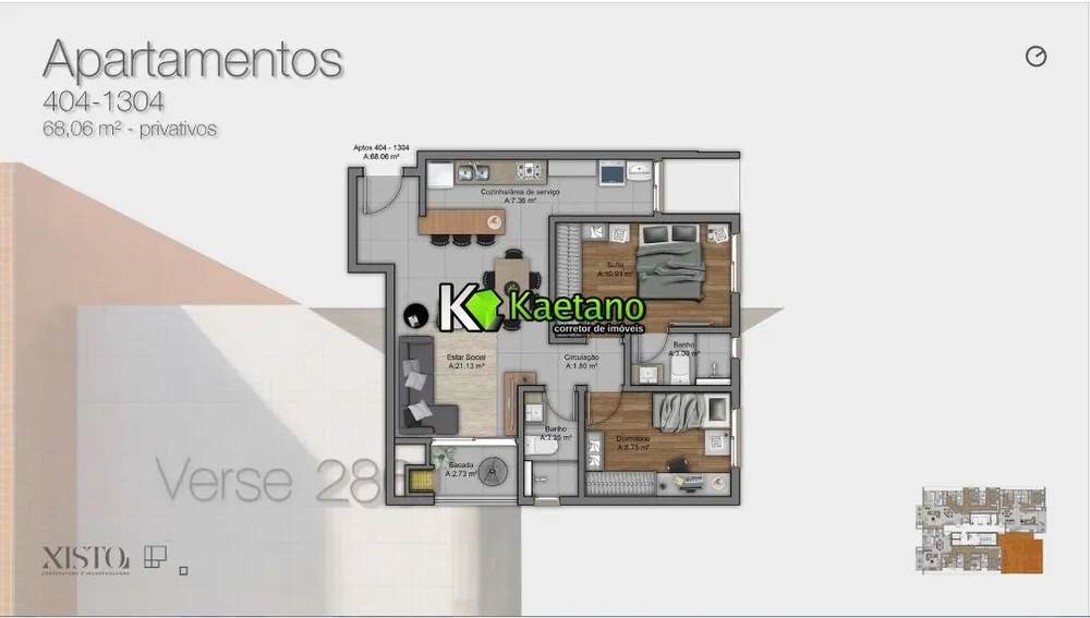 Apartamento, 2 quartos, 69 m² - Foto 5