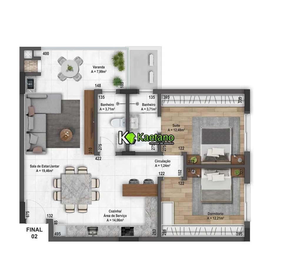 Apartamento, 2 quartos, 88 m² - Foto 7
