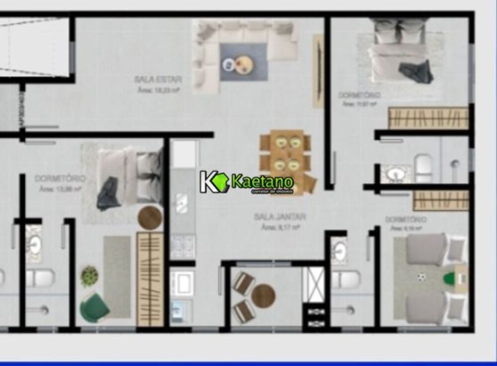 Apartamento, 2 quartos, 76 m² - Foto 3